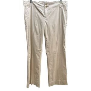 Banana Republic Coastal Khaki Stretch Cotton Minimalist Chino Pants Women 14 New